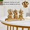 Laxmi Ganesh Saraswati Statue Brass Religious Figurine Hindu God Ganesha and Goddess Lakshmi Saraswati Idol Murti for Puja Room Home Temple Mandir Decor - Diwali Housewarming Gift (3 Inch)